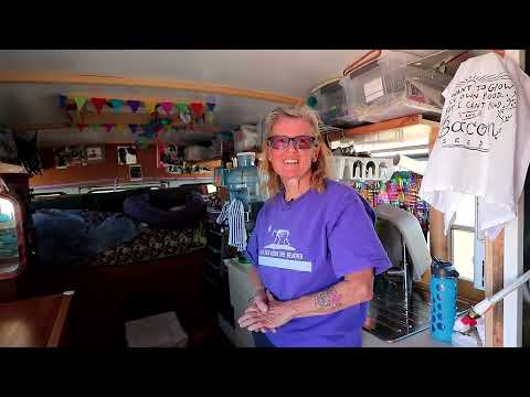 Tour of a Solo Woman Living in a Short School Bus