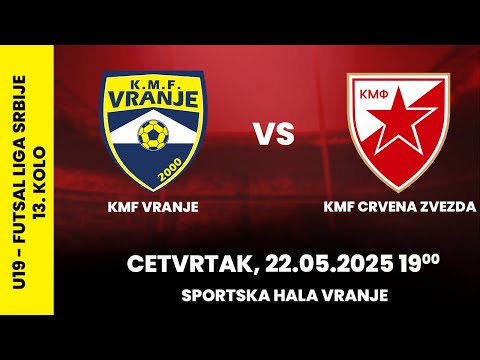 U-19 Futsal Liga Srbije | 13.kolo | Kmf "Vranje" - Kmf "Crvena Zvezda" #UZIVO​​ HD