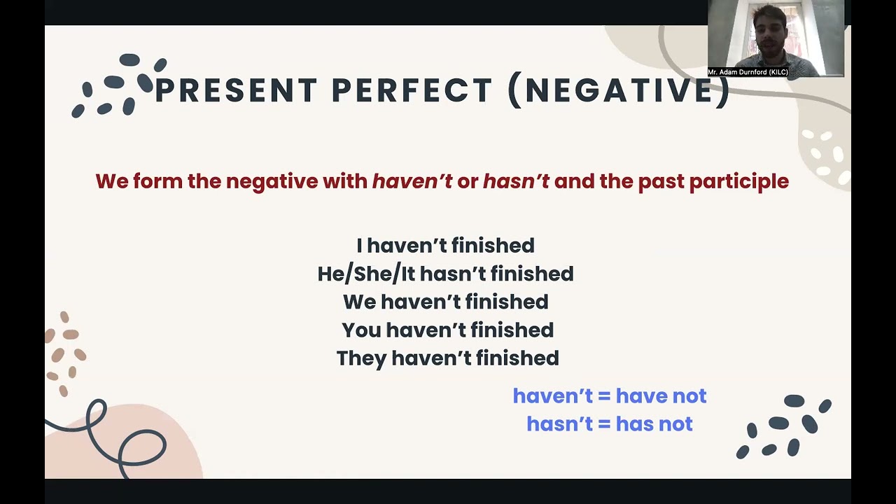 Lesson 14 Present Perfect Affirmative