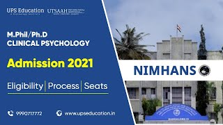 M.Phil and PhD in Clinical Psychology Admission 2021 in NIMHANS