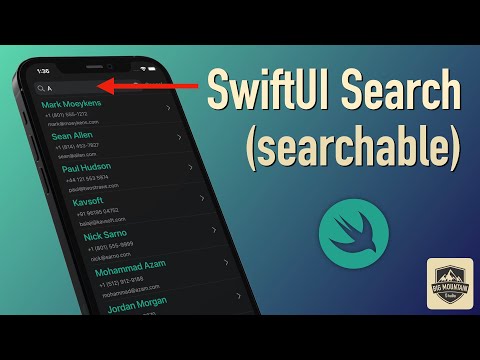 SwiftUI Search Bar: Searchable Modifier - Part 1 (iOS, Xcode 13, 2022)
