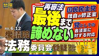 【質疑全編】法務委員会にて再審法の国民民主党の修正案を提出しました！2026/6/12
