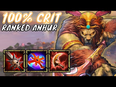 ANHUR 100% CRIT | Smite Season 8 Ranked Conquest | FILTHY BUILD