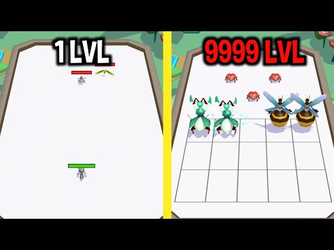 MAX LEVEL in Merge Master Insect Fusion Game Two Queen Bee Two Mantis