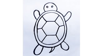 How to draw a Tortoise Step By Step||Easy Drawings