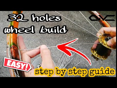 How To Lace A 32 Holes Rim And Hub Easy Step By Step Guide / Paano Magbuo Ng Wheel Set