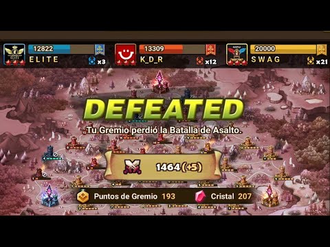 High Siege G3: E L I T E  vs  K_D_R  vs  S W A G   Summoners war  GarraNegra