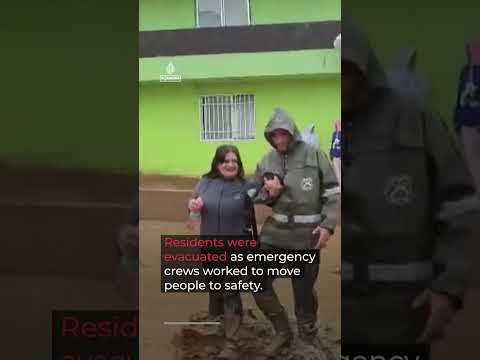 Cars swept downhill as flash floods hit northern Chile
