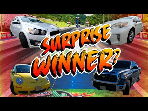 Racing Our Cars from Slowest to Fastest - Part 1 - Janky Garage Races - Surprise Winners?