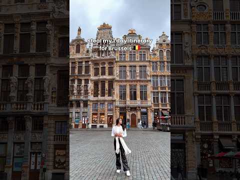 STEAL my 1 day itinerary for Brussels 🇧🇪 #belgium #brussels  #itinerary
