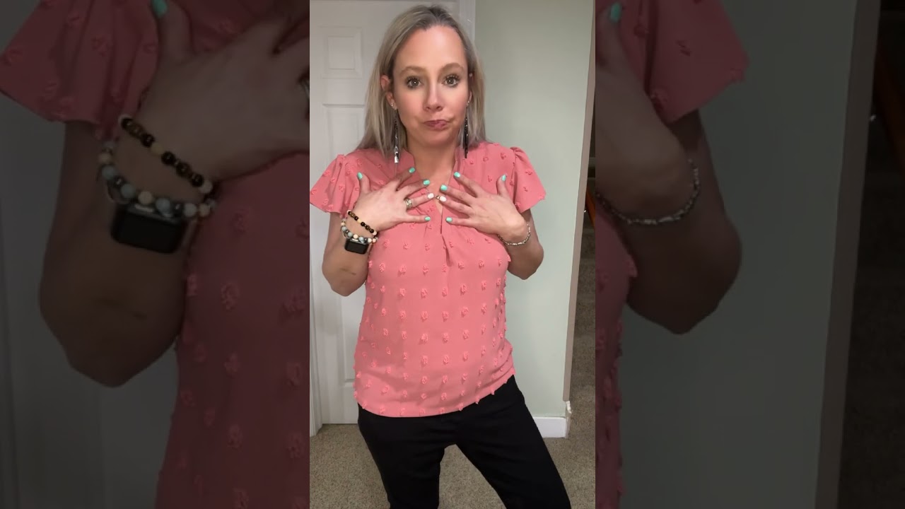 Cute ruffle sleeve casual or dressy top