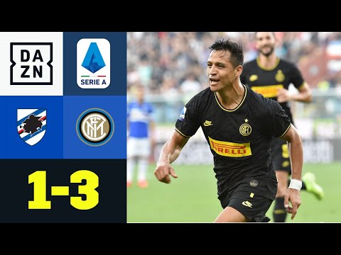 Inter siegt zum 6. Mal in Folge: Sampdoria Genua - Inter Mailand  1:3 | Serie A | DAZN Highlights