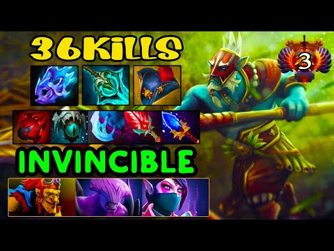 INVINCIBLE 36KILLS [ Phantom Lancer ] THE MOST INTENSE TEAM FIGHT - DOTA 2 GAMEPLAY