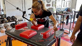 Nancy Locke & Eric Woelfel Arm Wrestling Training & Having Fun