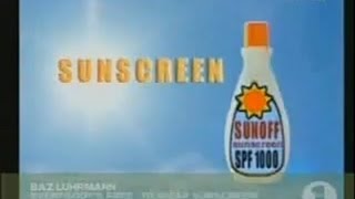 baz lurhmann sunscreen Video