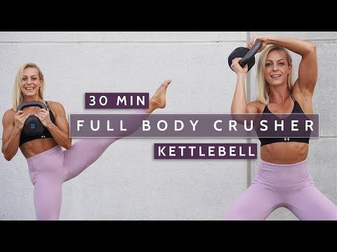 30 MIN KB FULL BODY CRUSHER - No Jumping | Strength & HIIT | Kettlebell & Bodyweight | Super Sweaty