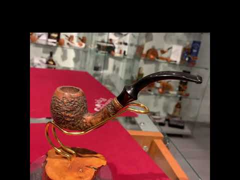 Pipa radica bent rusticata anno 1960 by Paronelli Pipe - www.paronellipipe.com