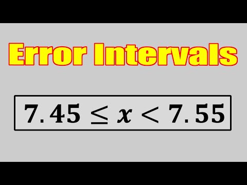 How to calculate error intervals #errorintervals #upperbound #lowerbound