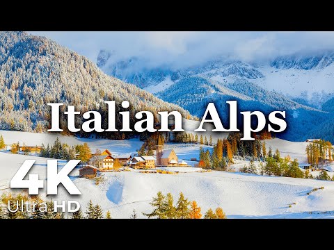 Italian Alps Aerial in 4K UHD [Winter] - The Alps Relaxation Film - The Alps 4K Video - Earth Spirit