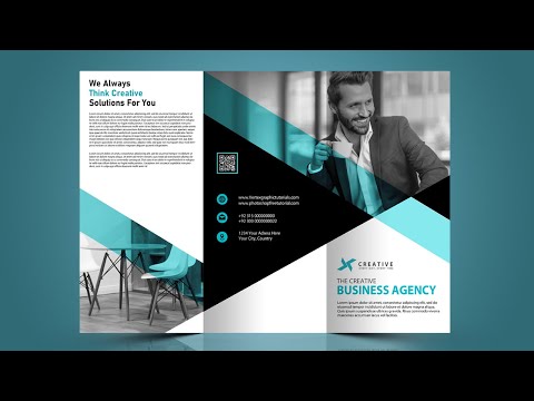 How to design a Trifold Brochure I Business Tri fold Design Photoshop Tutorial I Vertex Graphic