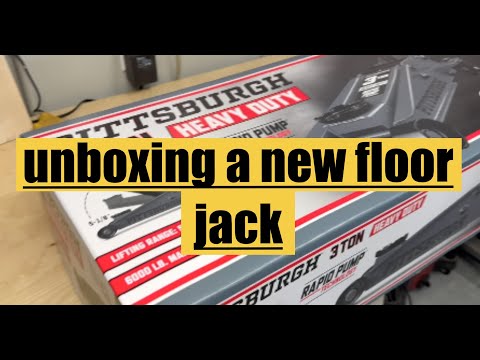for fun unboxing a Pittsburg 3 ton floor jack from harbor freight