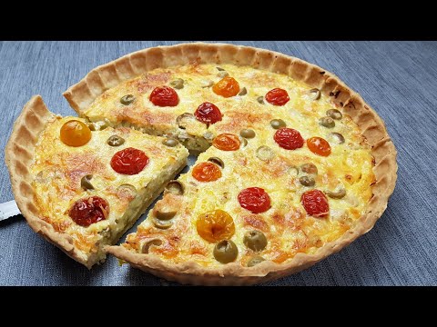 Quiche aux poireaux poulet et olives Facile