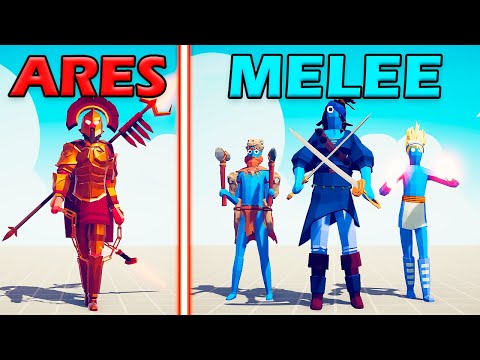 ARES TEAM vs MELEE TEAM - Totally Accurate Battle Simulator | TABS