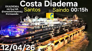 COSTA DIADEMA navio cruzeiro saindo 12/04/26 Santos  itajai  @cruzeiros2025  #google  #cruise