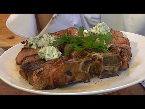 Cooking with Styles | Porter House Steak with Garlic Herb Butter