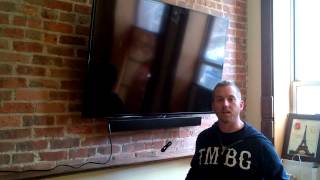 preview picture of video 'BEFORE we had insurance. Now INSURED Tv install wall mount Brick wall New York Choice Green'