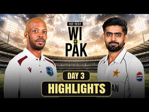 West Indies vs Pakistan | 1st Test | Day 3 Highlights | tapmad