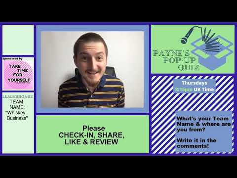 Payne’s Pop Up Quiz No 18