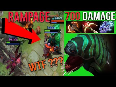 Omg It Is Fucking Imba RAMPAGE !!! 700 Damage | 2 hits = DIE ! TIDEHUNTER DOTA 2