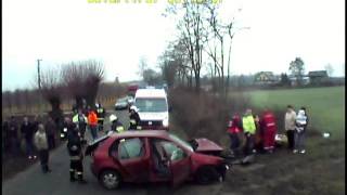 preview picture of video 'Wypadek drogowy w Olszanach'
