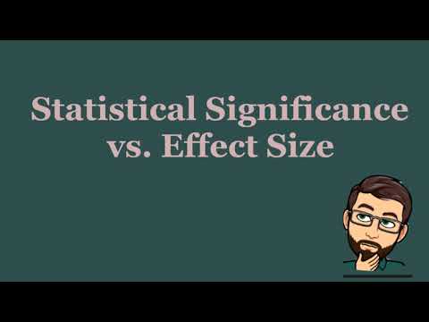 P value versus effect size