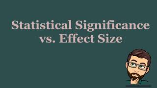 P value versus effect size