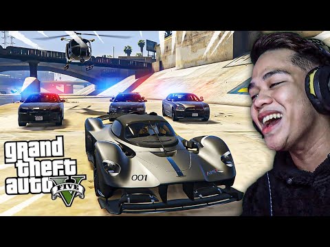 Animated Dragon SUPERCAR Laban sa 4 POLICE CARS!! *INTENSE CHASE* - GTA 5