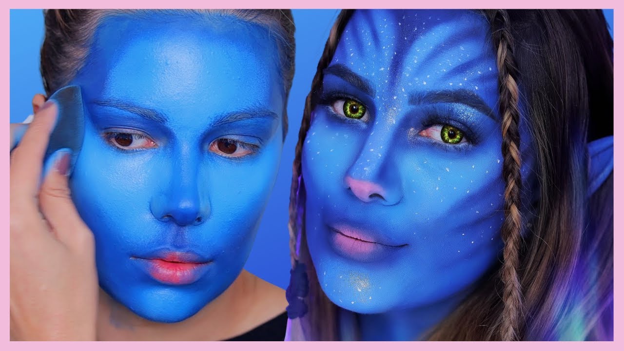 AVATAR HALLOWEEN MAKEUP TUTORIAL! EASY STEP BY STEP