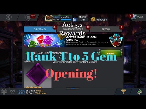 4-Star Rank Up Gem Crystal Opening! 5.2 Rewards!