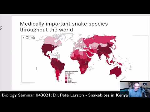 Biology Seminar 043021: Dr  Pete Larson - Snakebites in Kenya