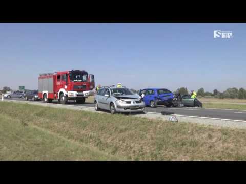 Wypadek na łączniku drogi ekspresowej S8 Sieradz Południe