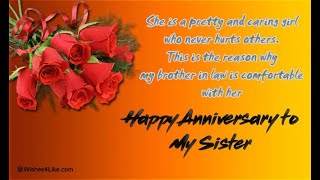 Wedding Anniversary Wishes for Sister & Brother in Law