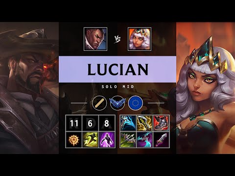 Lucian Mid vs Qiyana - EUW Diamond Patch 25.14