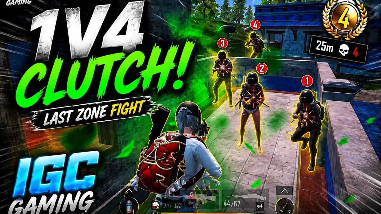 🔥 1v4 Clutch 😈 Enemy Shocked! | BGMI Enemy Deleted in Seconds 😈 