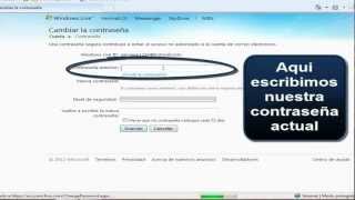 preview picture of video 'Cambiar contraseña en hotmail'