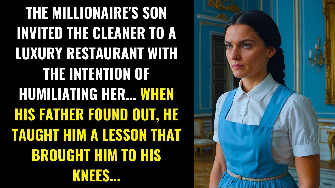 THE MILLIONAIRE'S SON HUMILIATED THE CLEANER, BUT HIS FATHER GAVE HIM A HARSH LESSON...