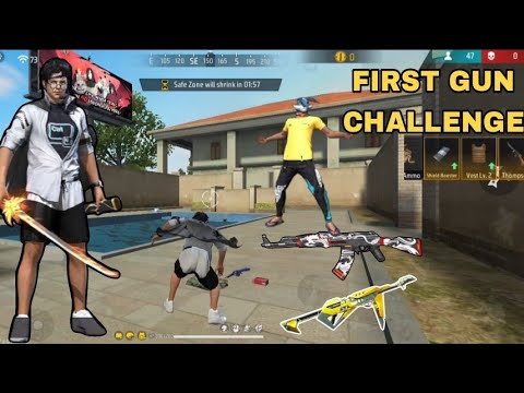 First Gun Challenge 😱 Deadly Thompson Gameplay In S8yourdad 🎯 Free Fire