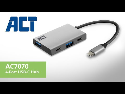 ACT USB-C hub 3.2 Gen2 10Gbps, 2x USB-C, 2x USB-A