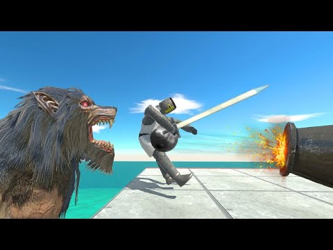 Jump Above Monsters and Canons - Animal Revolt Battle Simulator