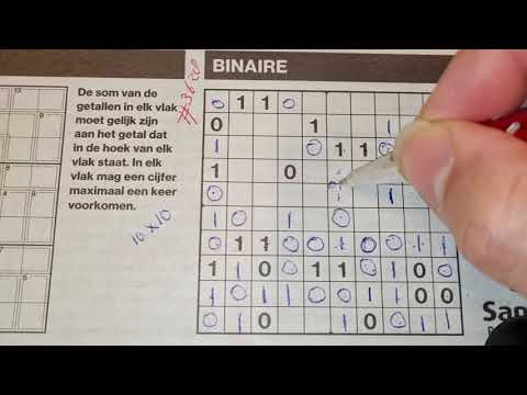 Numbers are increasing here! (#3628) Binary Sudoku 11-03-2021 part 1 of 3